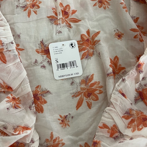 NWT - Free People Amanda Ruffle Top - Size small - Picture 10 of 10